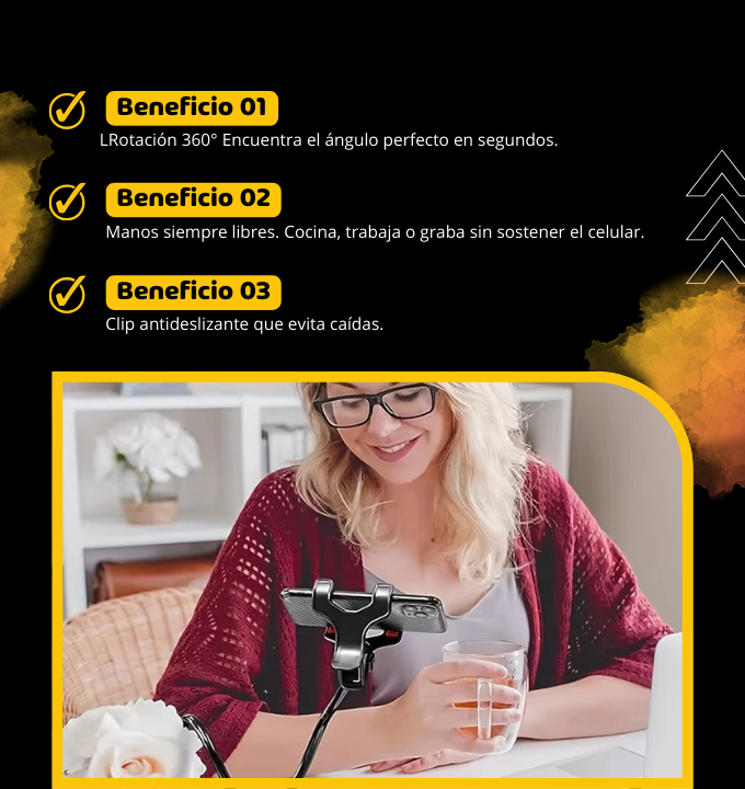 Soporte de Teléfonos 360° Cuello de Ganso