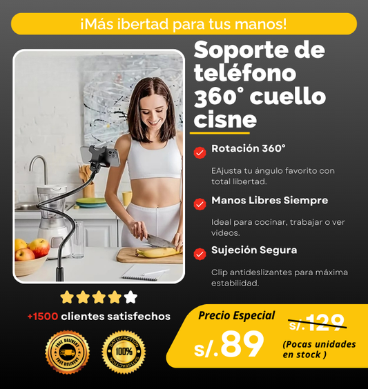 Soporte de Teléfonos 360° Cuello de Ganso